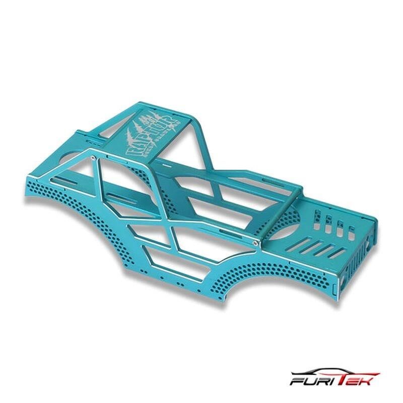 FURITEK RAPTOR ALU FRAME KIT FOR SCX24 CRAWLERS BLUE AQUA / FUR2109