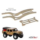 FURITEK SCYTHE ALU RAIL FRAME FOR SCX24 JEEP GLADIATOR BEIGE / FUR2114