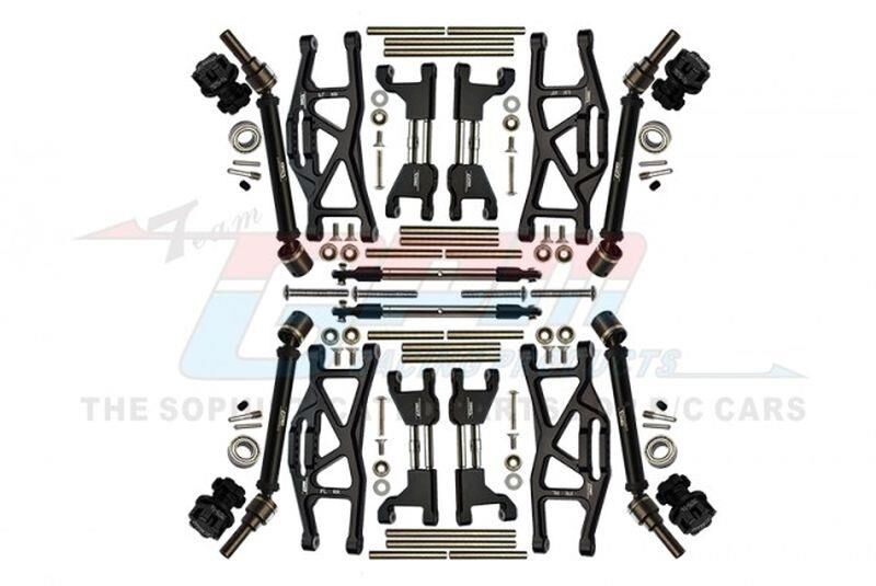 GPM TRX MAXX Aluminium Aufhängungs-Set komplett v/h schwarz Wide-Kit / GPMTXMS100NBK