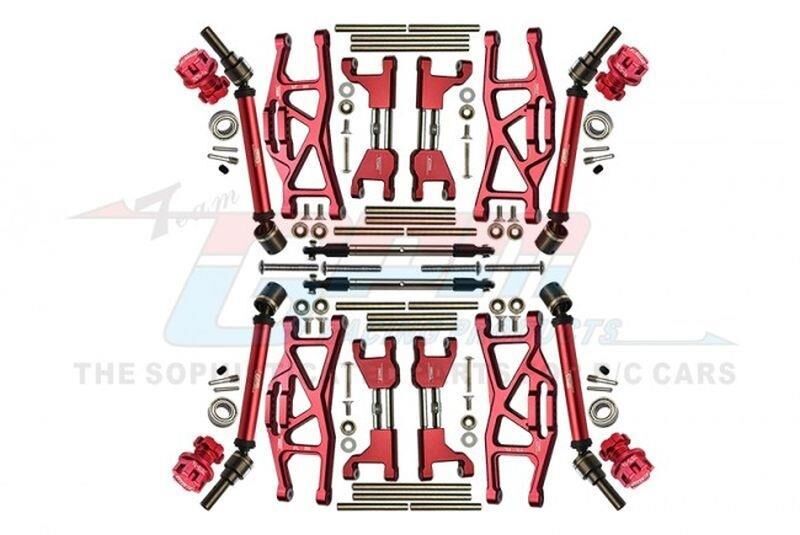 GPM TRX MAXX Aluminium Aufhängungs-Set komplett v/h rot Wide-Kit / GPMTXMS100NR
