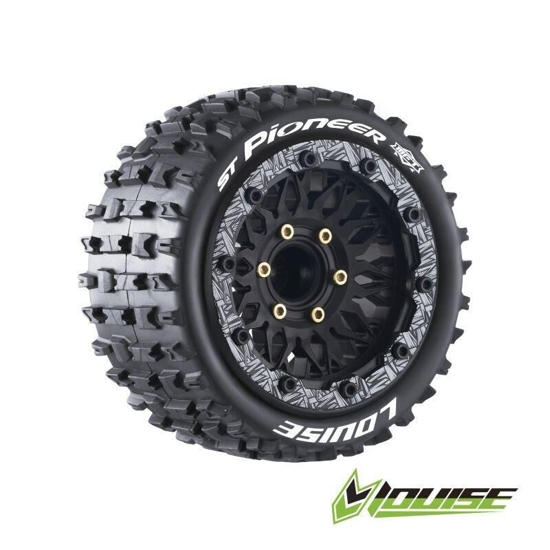 LOUISE ST-PIONEER 1/10 SOFT (2) Uni-Sechskant tauschbar Felge schw / LOUT3312SX