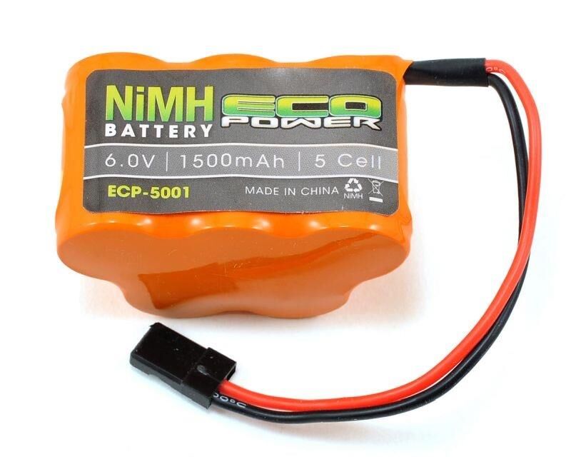 ECOPOWER 5-Cell NiMH Hump Receiver Pack w/Rx Connector (6.0V/1500mAh) / ECP-5001