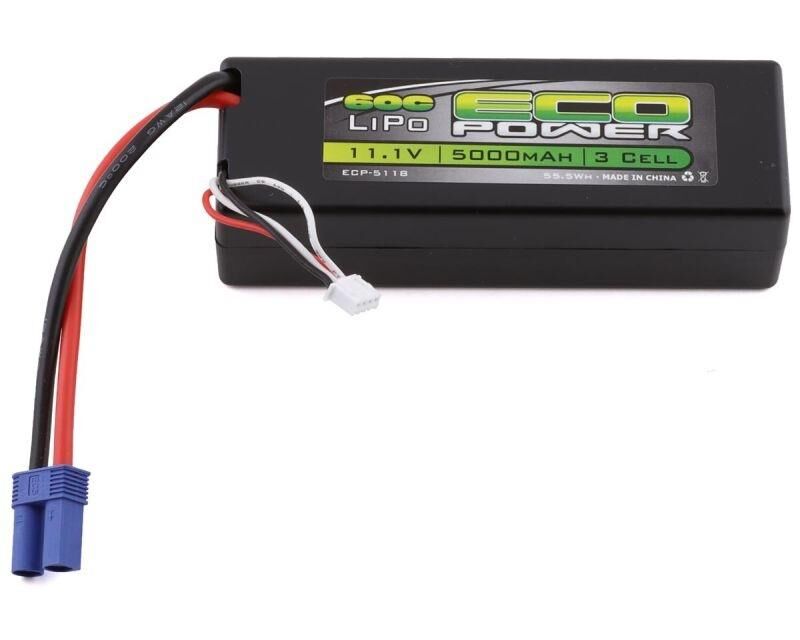 ECOPOWER Basher 3S 60C Hard Case LiPo Battery w/EC5 (11.1V/5000mAh) / ECP-5118