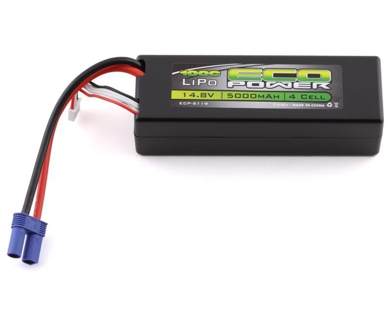ECOPOWER Basher 4S 100C Hard Case LiPo Battery w/EC5 (14.8V/5000mAh) / ECP-5119