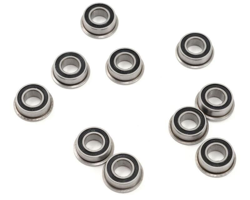 PROTEK RC 5x10x4mm Rubber Sealed Flanged Speed Bearing (10) / PTK-10104