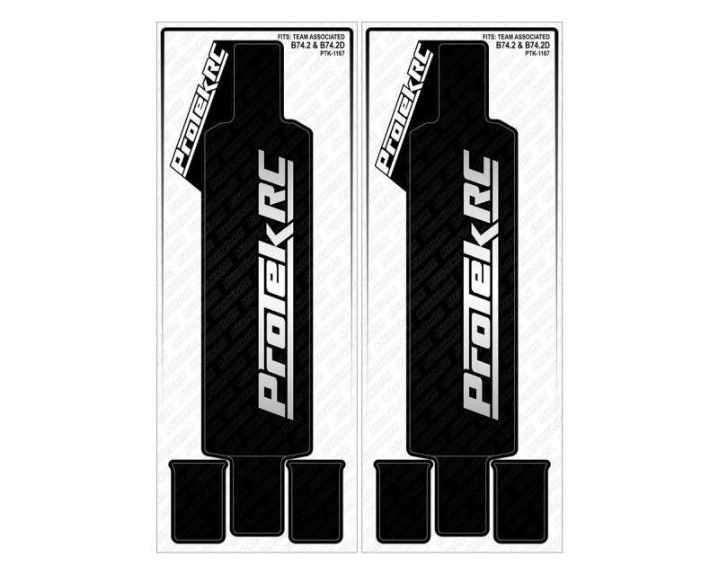 PROTEK RC Team Associated B74.2 & B74.2D Chassis Protector (2) (Black) / PTK-1167
