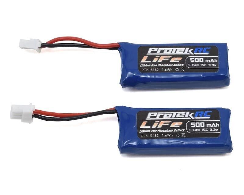 PROTEK RC 2x1S Sport Race 15C Stick LiFe Battery (3.3V/500mAh) / PTK-5182