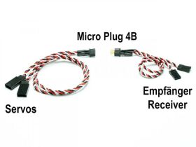 PICHLER Kabelsatz für 2 Servos Micro Plug 4B / L=...
