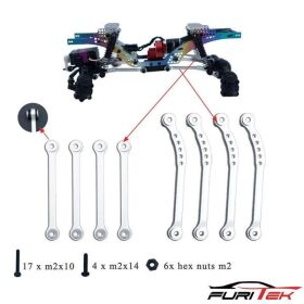 FURITEK ALU HIGH CLEARANCE LINKS SET FOR FCX24 WHITE /...