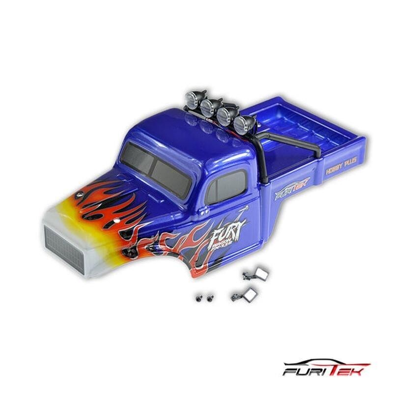 FURITEK BLUE WITH FLAMES FURY WAGON BODY FOR FX118 / FUR2409