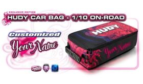 HUDY CAR BAG 1/10 ON-ROAD TOURING PAN CAR CUSTOM NAME /...