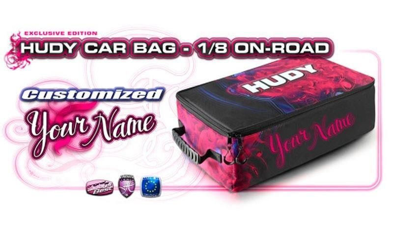 HUDY CAR BAG 1/8 ON-ROAD CUSTOM NAME / HUD199185-C
