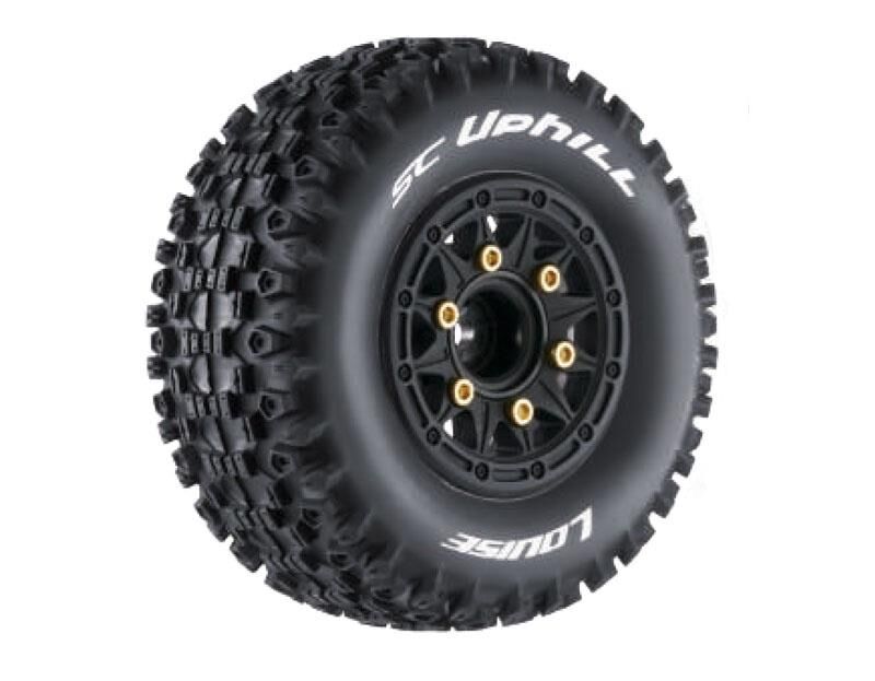 LOUISE SC-Uphill Reifen soft auf Felge schwarz 12/14/17mm (2) / LOUT3223SB