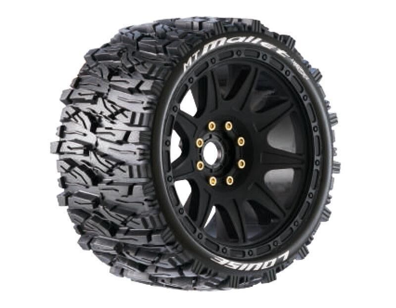 LOUISE MT-Mallet MFT soft auf Felge schwarz 17mm (0&1/2 Offset) (2) / LOUT3355SB