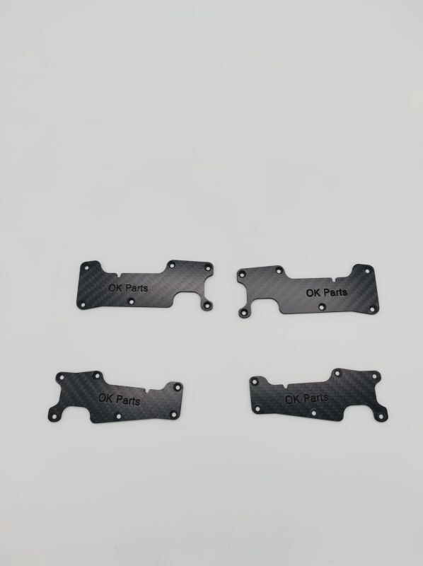 OKTAYS für Traxxas Sledge Carbon-Einsätze Querlenker v/h 2mm / OKT6507.TRXSLCAR