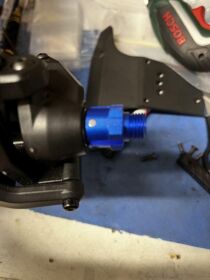 OKTAYS für Traxxas Sledge Radmitnehmer Alu 7075 blau...