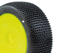 ProCircuit Tires - 1/8 Buggy - Claymore V2 Buggy C1 (Super Soft) Pre-Mounted Yellow / PCY2002-C1