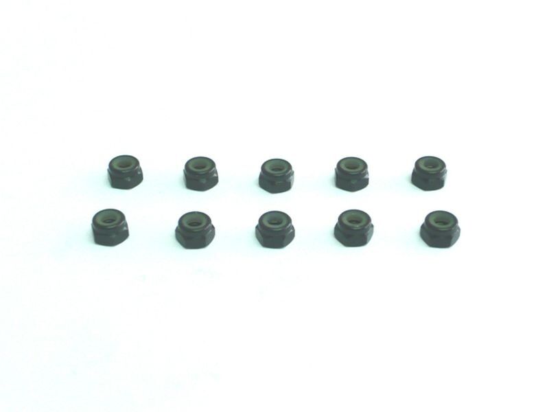 Xceed Aluminium M4 nylock nut Black (10) / XCE103343