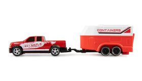 AMEWI / RC Pickup Die Cast mit Pferdeanhänger 1:64 RTR rot / 22681