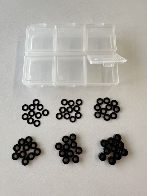 H-SPEED Alu Unterlegscheiben Set schwarz (60) / HSPX061