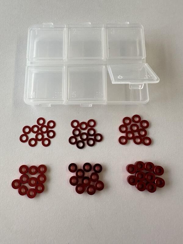 H-SPEED Alu Unterlegscheiben Set rot (60) / HSPX063