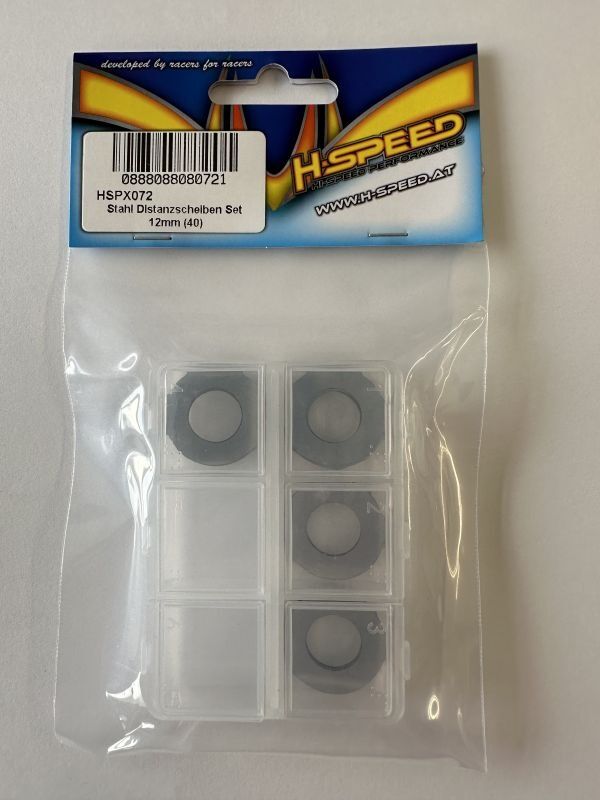 H-SPEED Stahl Distanzscheiben Set 12mm (40) / HSPX072