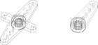 Robbe Modellsport Servoarme 15T (15Z), einfach-/doppelt Kunststoff, original / 91280001
