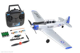 EZ-Wings Mini AT-6 Texan Silber RTF 450 mm 1 + 1 LiPo Akku USB-Ladegerät / EZ-037