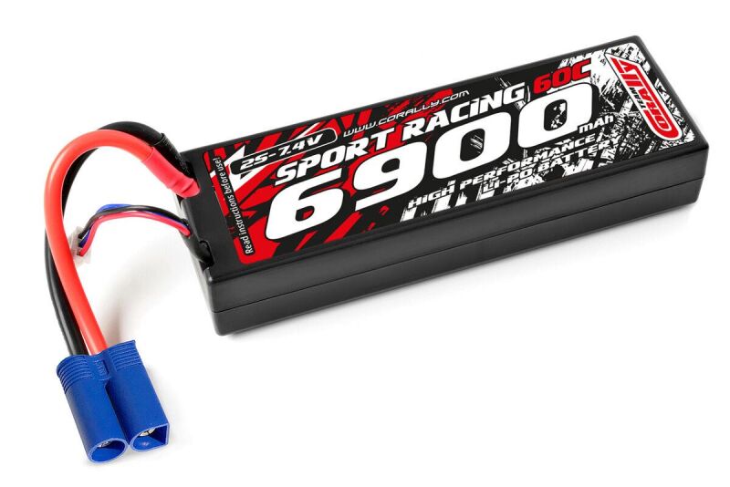 Team Corally Power Racing 50C 6700Mah 2S 7,4V EC-5 Hard Case / C-49126-EC5