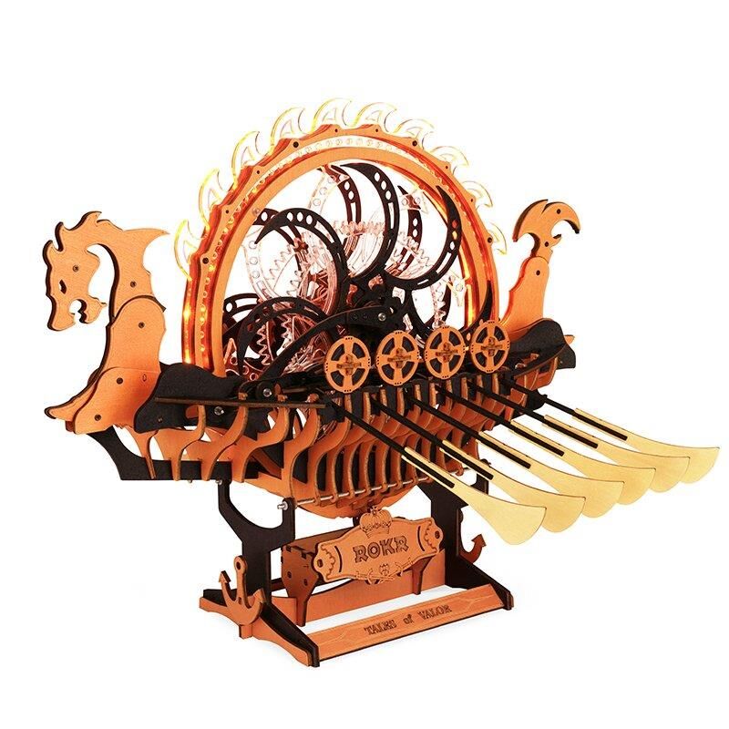 Robotime Viking Dragon Ship (Lasercut Holzbausatz) / 18206