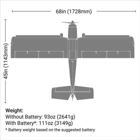 E-Flite Super Timber 1.7m BNF Basic mit AS3X und SAFE Select / EFL02550