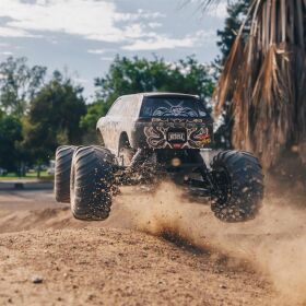ARRMA GORGON 1:10 4X2 MEGA 550 Brushed Monster Truck RTA-Kit inkl. Akku & Ladegerät, gunmetal / ARA3230SKT1