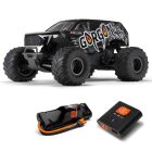 ARRMA GORGON 1:10 4X2 MEGA 550 Brushed Monster Truck RTA-Kit inkl. Akku & Ladegerät, gunmetal / ARA3230SKT1
