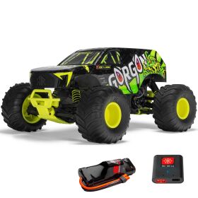ARRMA GORGON 1:10 4X2 MEGA 550 Brushed Monster Truck RTR inkl. Akku & Ladegerät, gelb / ARA3230ST1
