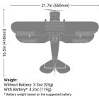 E-Flite UMX WACO BNF Basic incl. AS3X und SAFE Select Gelb / EFLU53550Y