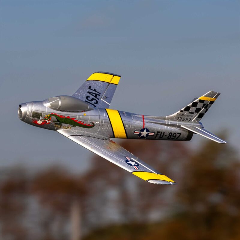 E-Flite UMX F-86 Sabre 30mm EDF Jet BNF Basic mit AS3X und SAFE Select / EFLU7050