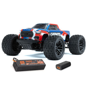 ARRMA 1/18 GRANITE GROM MEGA 380 Brushed 4X4 Monster Truck RTR incl.Akku und Ladegerät Red / ARA2102T2