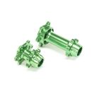 Losi Radträger gefräst Aluminium grün (Satz): PM-MX / LOS362002
