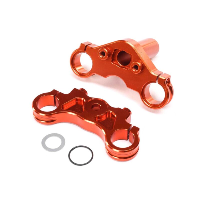 Losi Aluminum Triple Clamp Set, orange: PM-MX / LOS364004