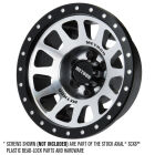 Pro-Line 1/6 Method 305 Alum F/R 2.9 +2 Offset SCX6 Wheel Faces (2) Silver / PRO281400