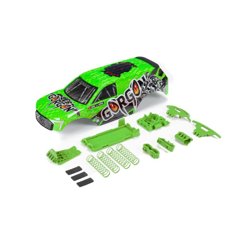 ARRMA GORGON Painted Decaled Trimmed Body Set Green / ARA402356
