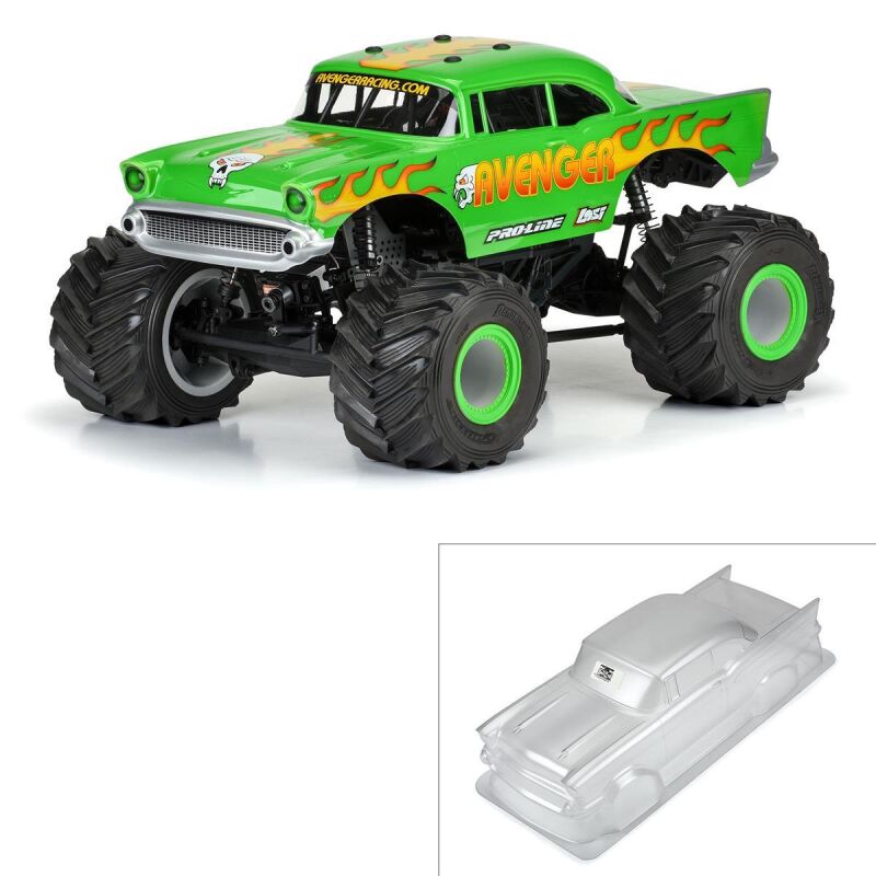 Pro-Line 1/8 1957 Chevy Bel Air Avenger Clear Body: LMT Crawler & 1/8 MT / PRO363000