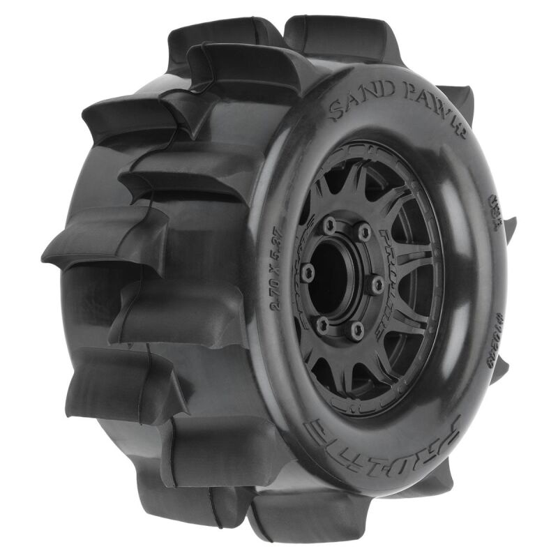 Pro-Line 1/10 Sand Paw HP BELTED F/R 2.8 MT Tires MTD 12/14mm Black Raid (2) / PRO1024910