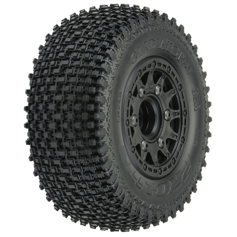 Pro-Line 1/10 Gladiator M3 Front/Rear 2.2/3.0 SC Mounted 12mm Blk Raid (2) / PRO116912