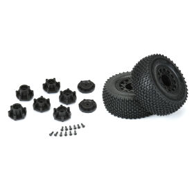 Pro-Line 1/10 Gladiator M3 Front/Rear 2.2/3.0 SC Mounted 12mm Blk Raid (2) / PRO116912