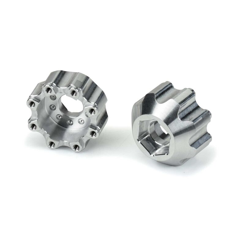Pro-Line 1/8 8x32 to 17mm 1/2 Offset Aluminum Hex Adapters / PRO635300