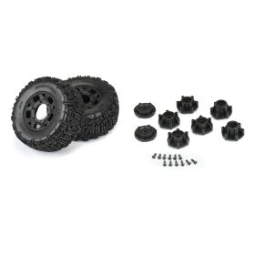 DURATRAX 1/10 Warthog F/R 2.2/3.0 SC Tires MTD 12 & 14mm Black Ripper (2) / DTX564610
