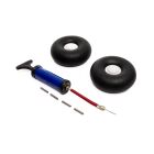 E-Flite Inflatable Bead-Lock Rubber Tire Set: 120-130mm diameter 3mm-5mm axle / EFL-1350
