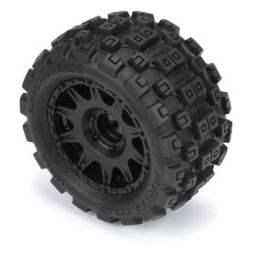 Pro-Line 1/18 Badlands MX 1.85 F/R MTD 12mm Black Raid: Granite GROM / PRO1024110