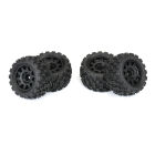 Pro-Line 1/18 Badlands MX 1.85 F/R MTD 12mm Black Raid: Granite GROM / PRO1024110